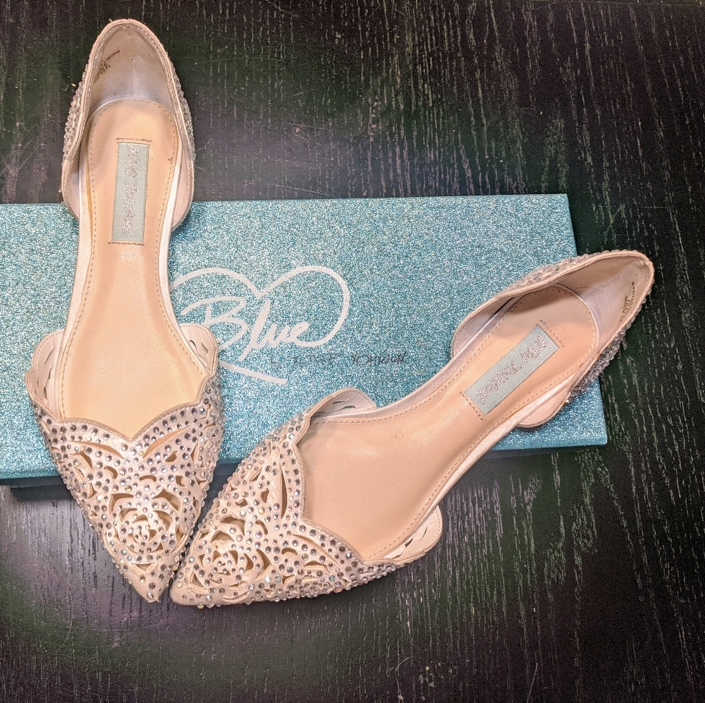 Blue by Betsy Johnson Lucy embellished flats